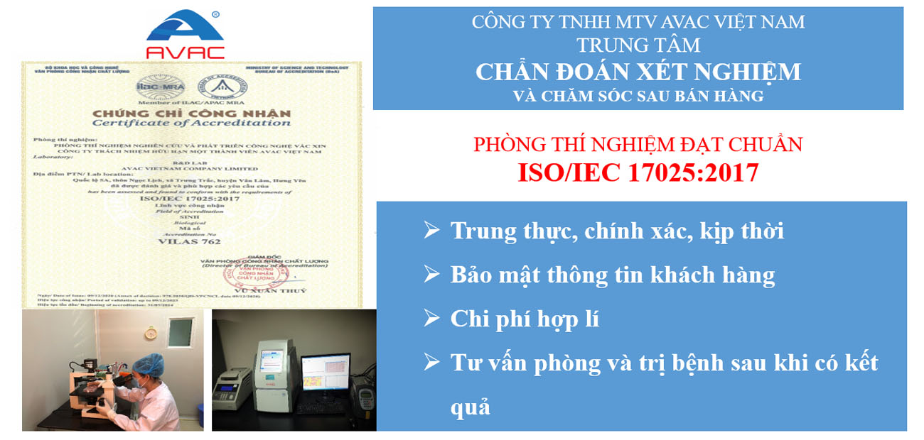 Trung Tâm Chẩn đoán - Xét nghiệm Thú y theo tiêu chuẩn ISO 17025:2017